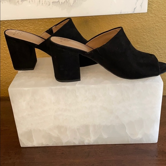 a•new•day Black suede open toe mule. Sz 8 - Picture 5 of 5